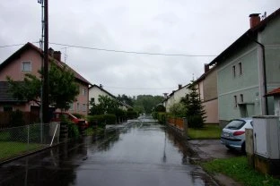Residential streets on the site of former Gusen I and II camps