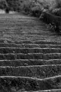 The infamous stairs of death at Mauthausen quarry